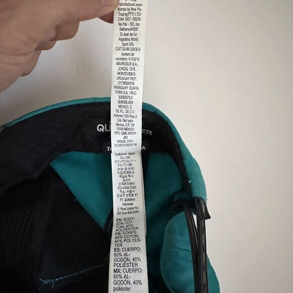 Quiksilver Baseball Hat Snapback Cap Skate Surf Blue Gray One Size Cotton Blend - Picture 13 of 13